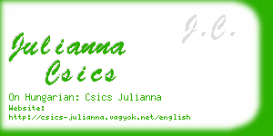 julianna csics business card